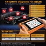 Avtodiagnostična naprava Launch X431 Creader Elite za Nissan – celovita diagnostika motorja, menjalnika, ABS in SRS sistema
